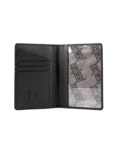 RFID Travel Leather Passport Holder Black