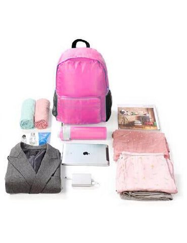 Pack n Fold Foldable Travel Backpack Pink