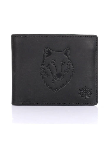 CANADA WILD Men's Hunter Leather Wallet Timber Wolf