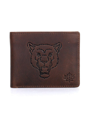 CANADA WILD Men's Hunter Leather Wallet Mountain Lion