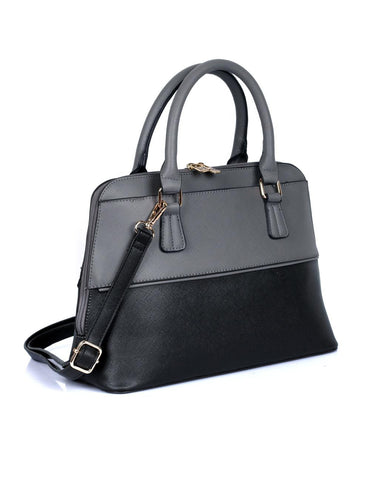 Riley Women's Satchel Bag Grey Black