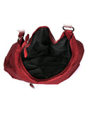 Avery Pre-Washed Women's Hobo Bag Burnt Red with Zippers