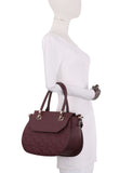 Florence Women's Quilted Satchel Bag Wine