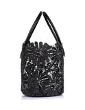 Women's Summer Lace Bag Daisy Black