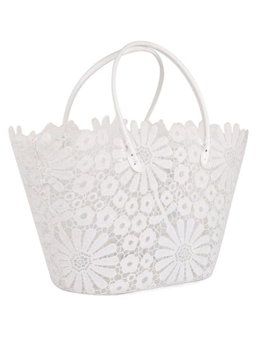 Women's Summer Lace Bag Daisy White