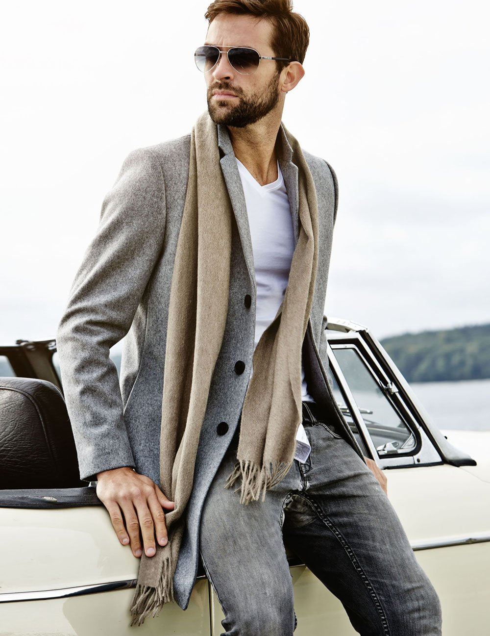 Classic Fringe Wool Scarf