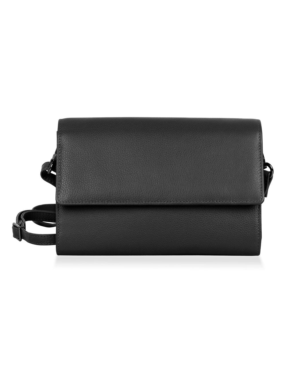 Delia RFID Blocking Leather Travel Crossbody Clutch