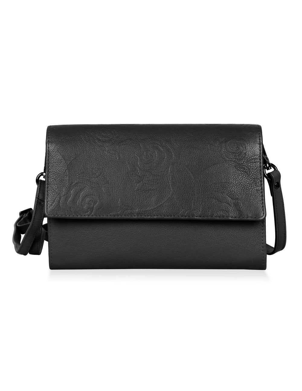 Delia RFID Blocking Leather Travel Crossbody Clutch