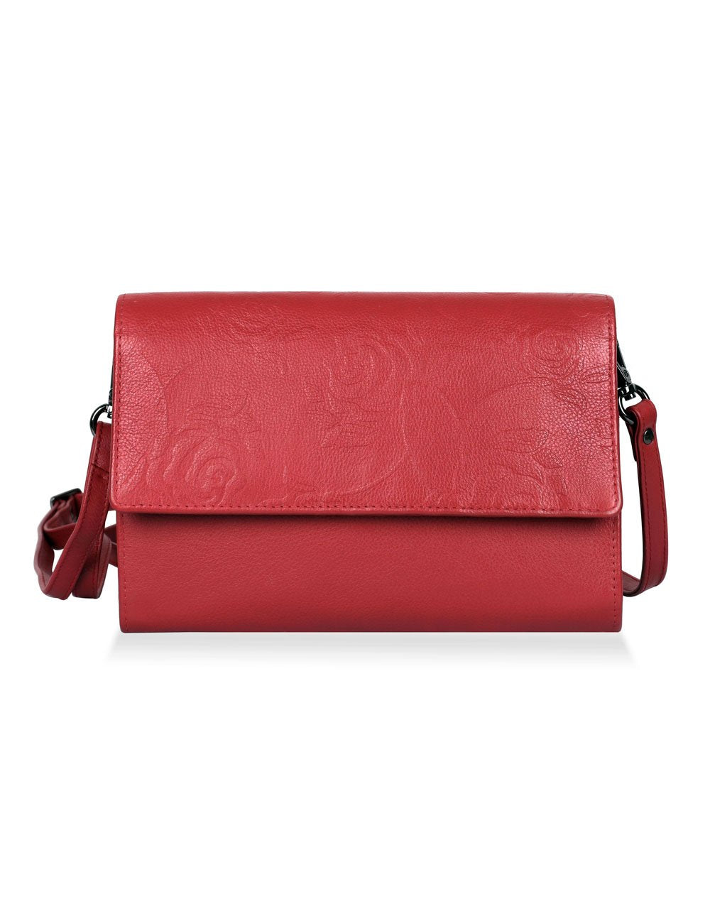 Delia RFID Blocking Leather Travel Crossbody Clutch