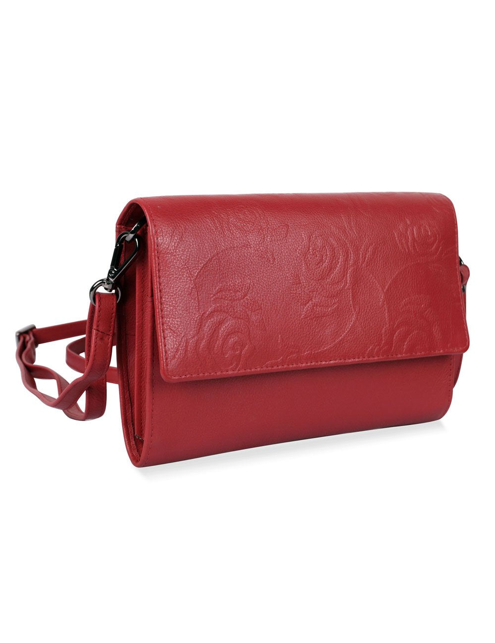 Delia RFID Blocking Leather Travel Crossbody Clutch