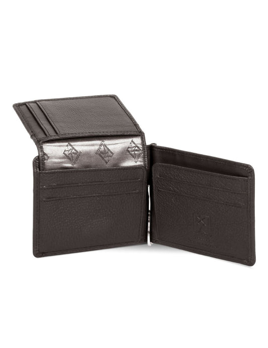 Martin RFID Leather Money Clip with Card Holder Insert