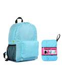 Pack n Fold Foldable Travel Backpack Blue