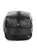 Men's Genuine Leather Travel Toiletry Bag Black