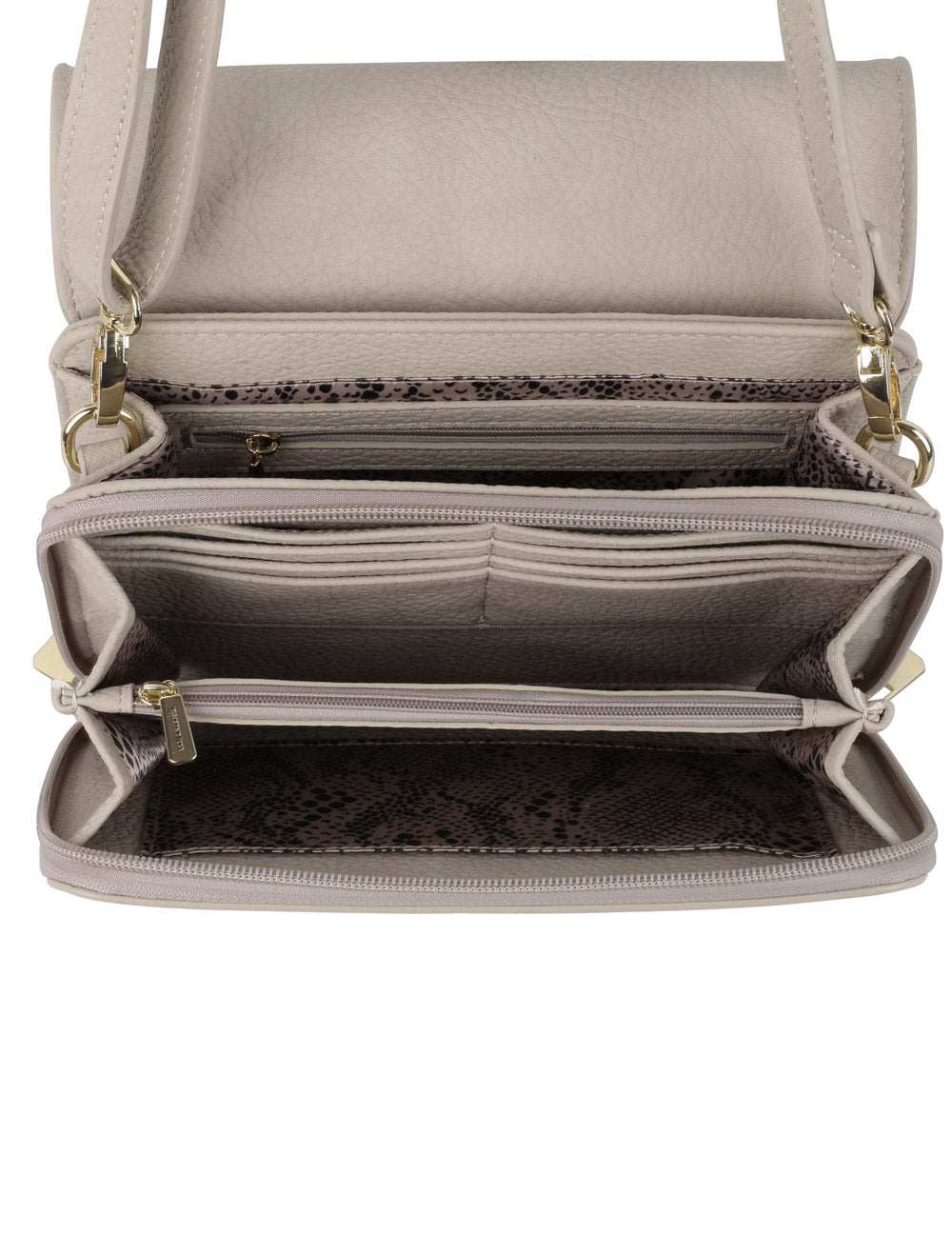 Madison Women's Crossbody Organizer Bag Taupe