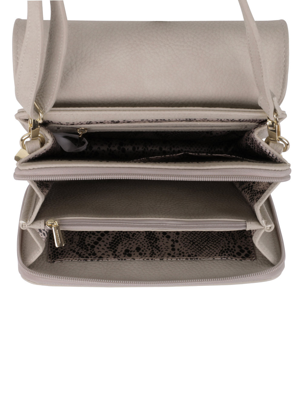 Madison Women's Crossbody Organizer Bag Taupe