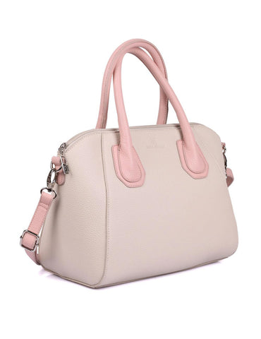 Grace Women's Satchel Bag with Strap Pink Tone