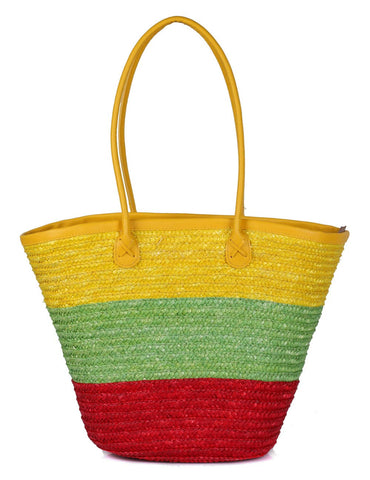 Women's Summer Beach Straw Bag Citris Tone
