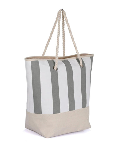 Women's Summer Nautical Stripe Bag Grey