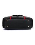 Men's Professional & Travel Briefcase Black Red Stripe