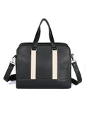 Men's Professional & Travel Duffel Bag Black White Stripe