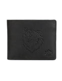 CANADA WILD Men's Hunter Leather Wallet Grizzly Bear