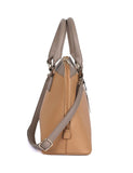 Riley Women's Satchel Bag Tan with Taupe Trim