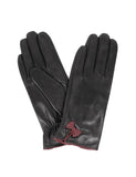 Women's Deluxe Leather Touch Screen Gloves with Bow