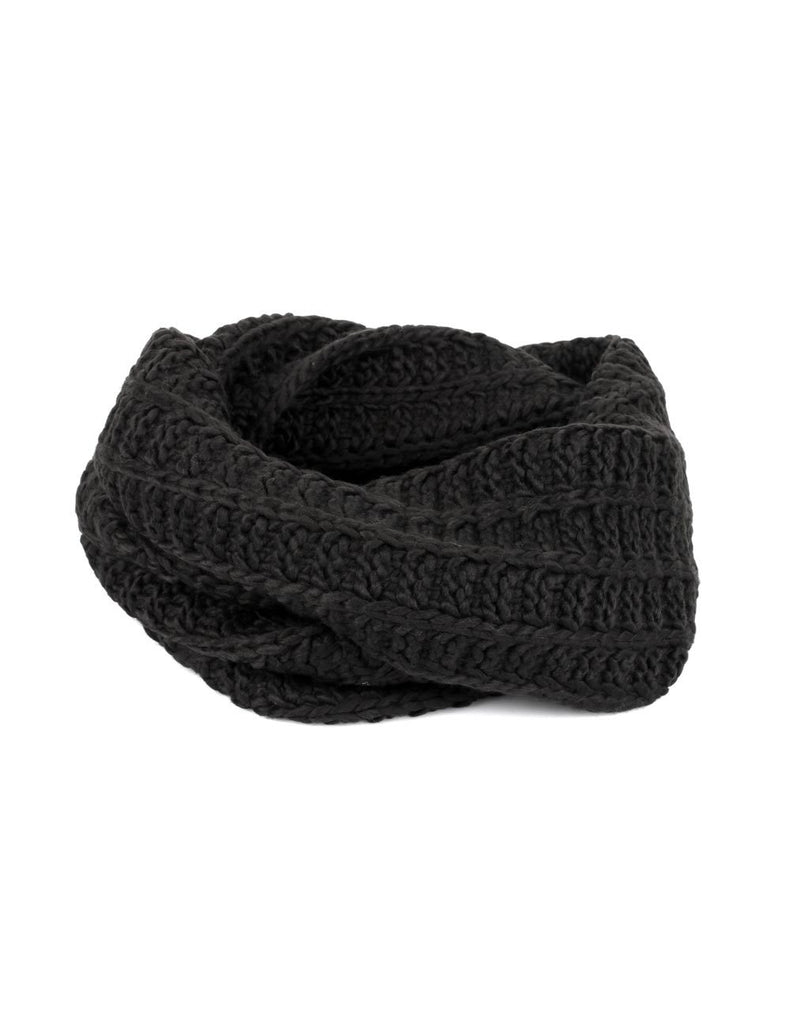 Women's Retro Knit Infinity Scarf Black