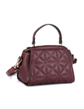 Florence Women's Quilted Crossbody Bag Wine