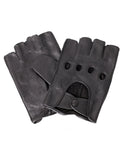 Men's Deluxe Leather Fingerless Driving Gloves