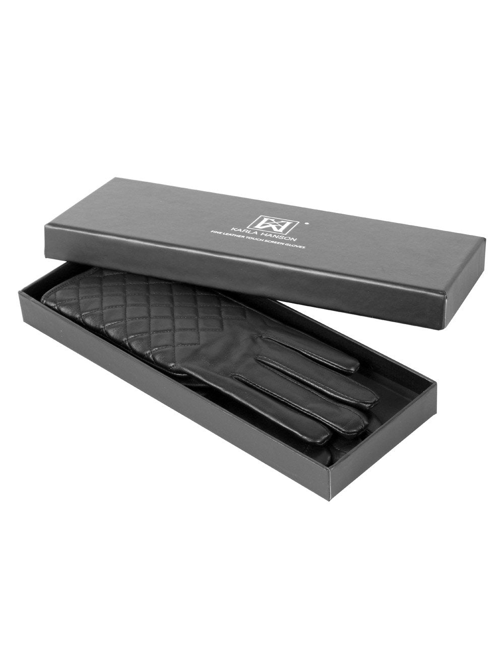 Women's Deluxe Quilted Leather Touch Screen Gloves
