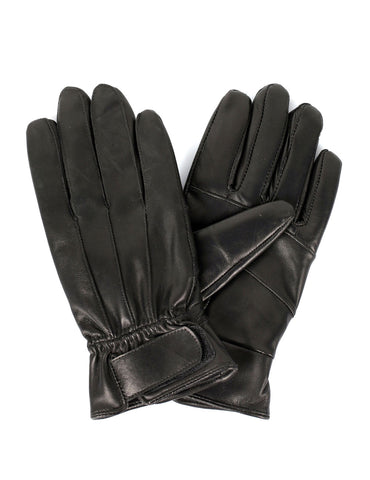 Women's Genuine Leather Touch Screen Gloves with Tab