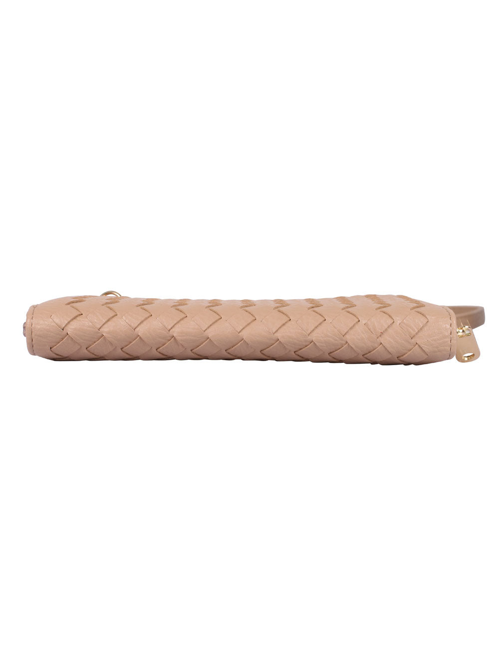 Elle RFID Blocking Woven Crossbody Phone Wallet Taupe